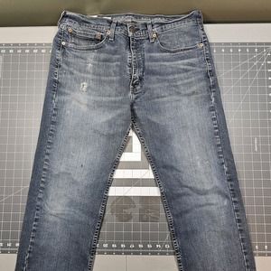 Levis 505 Jeans Mens 34x34 Straight Fit Work Biker Y2K Preppy Faded Grunge 90s